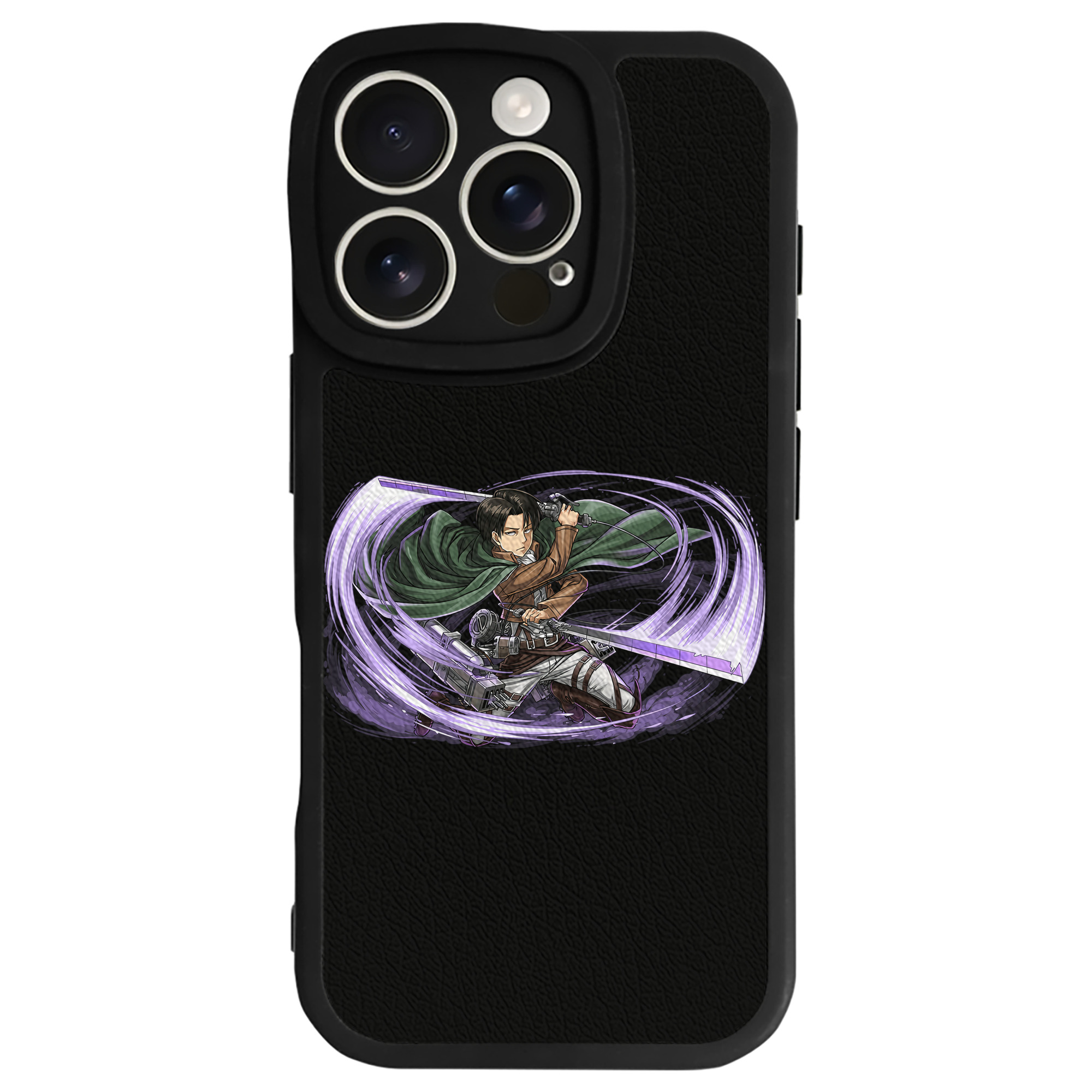 （画像用） 進撃の巨人 リヴァイ·アッカーマン Attack on Titan Levi Ackerman 【iPhone 16シリーズ対応】シリコンスマホケース（レザー調） 材質：シリコン